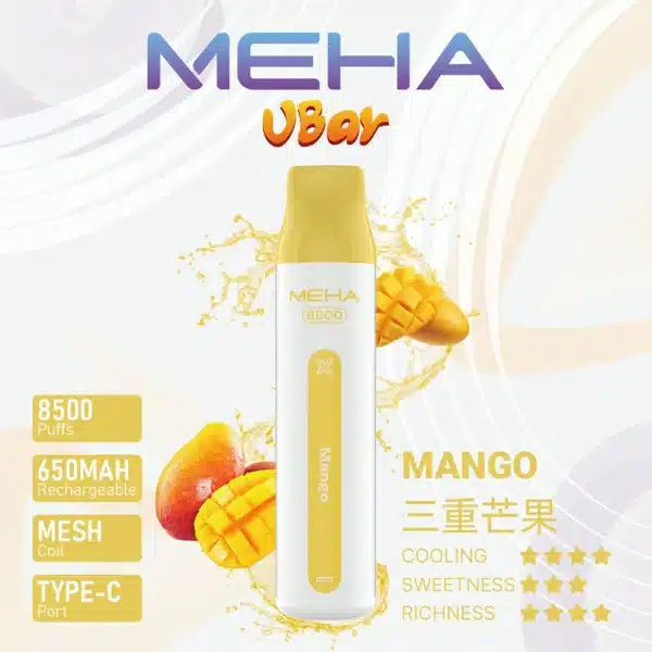 MEHA VBar魅嗨8500口小白條拋棄式電子煙｜大容量持久體驗